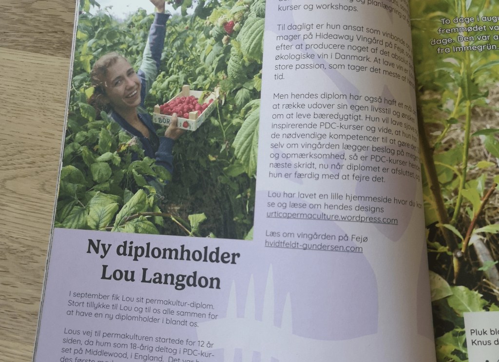 Keep an eye out for my upcoming article in the next edition of “Permakultur”